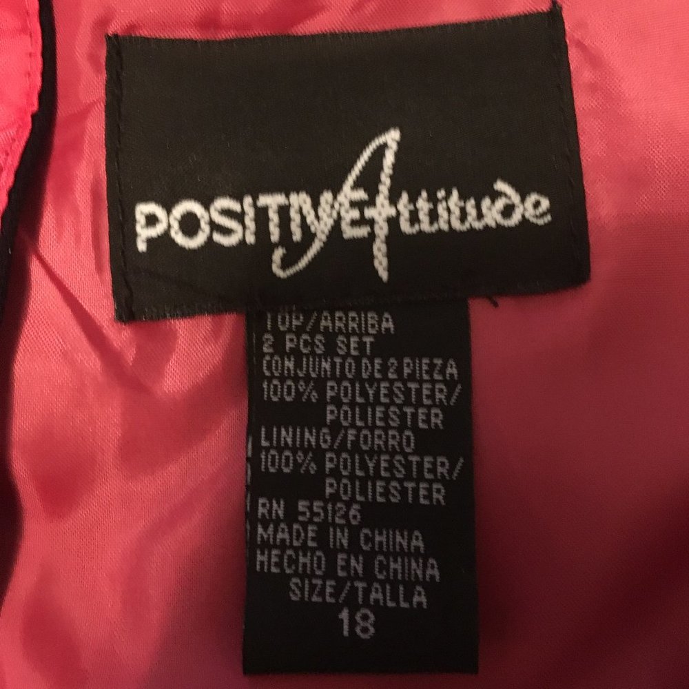 Vintage Positive Attitude Navy Blue 2pc. Pantsuit - Picture 9 of 11